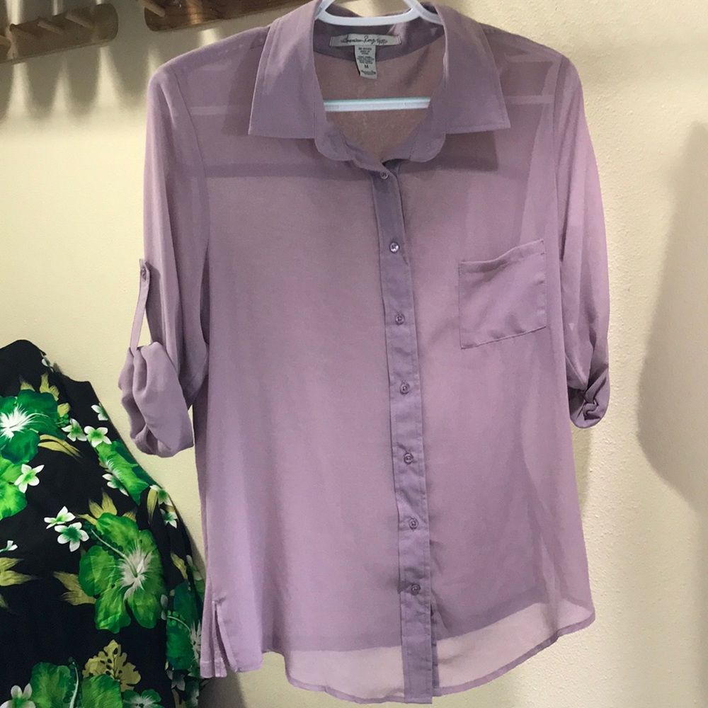 American rag button down blouse